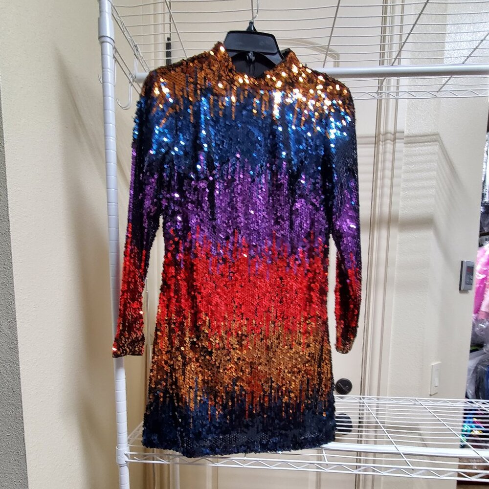 Aidan Mattox Sequin Mini Cocktail Dress